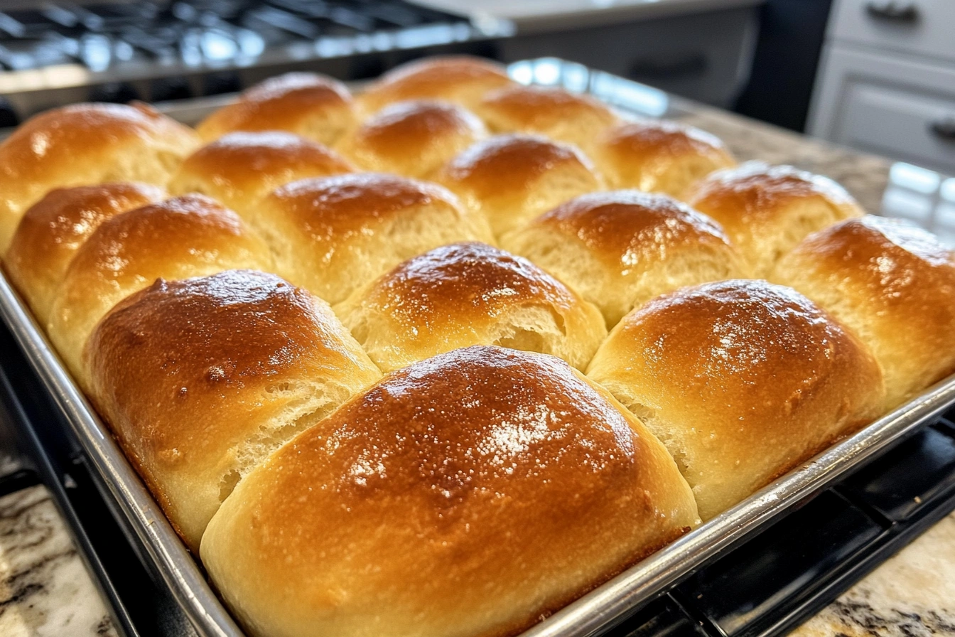 Easy French Bread Recipe freshly baked on a wooden board.