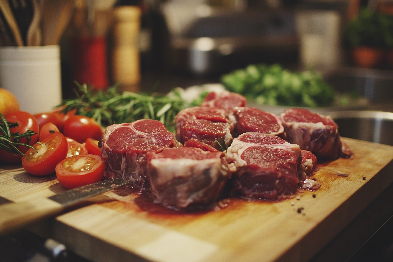 Delicious slow-cooked beef shin recipe served with mashed potatoes.