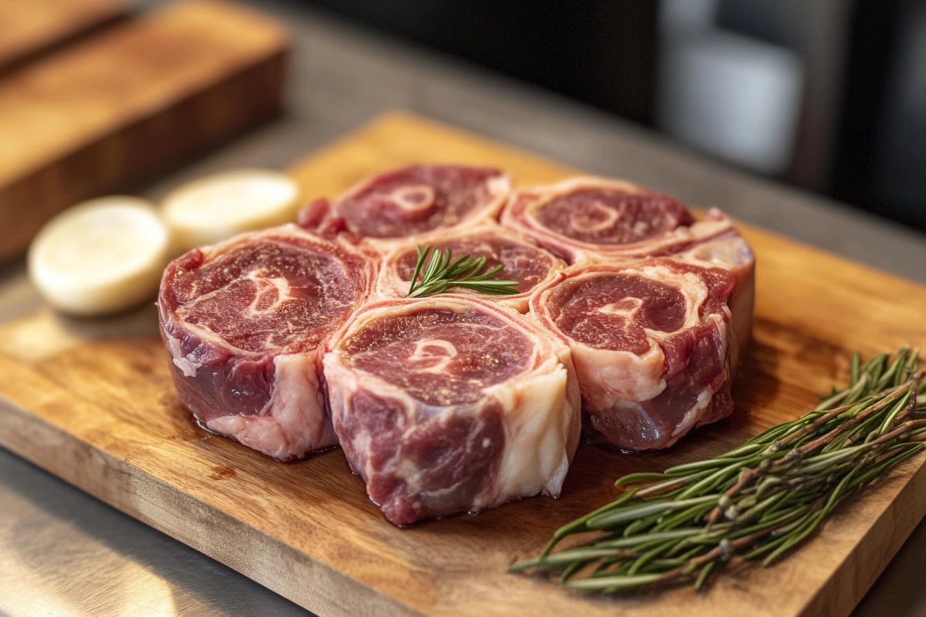 A slow-cooked dish made with flavorful beef shin, showcasing its rich texture.