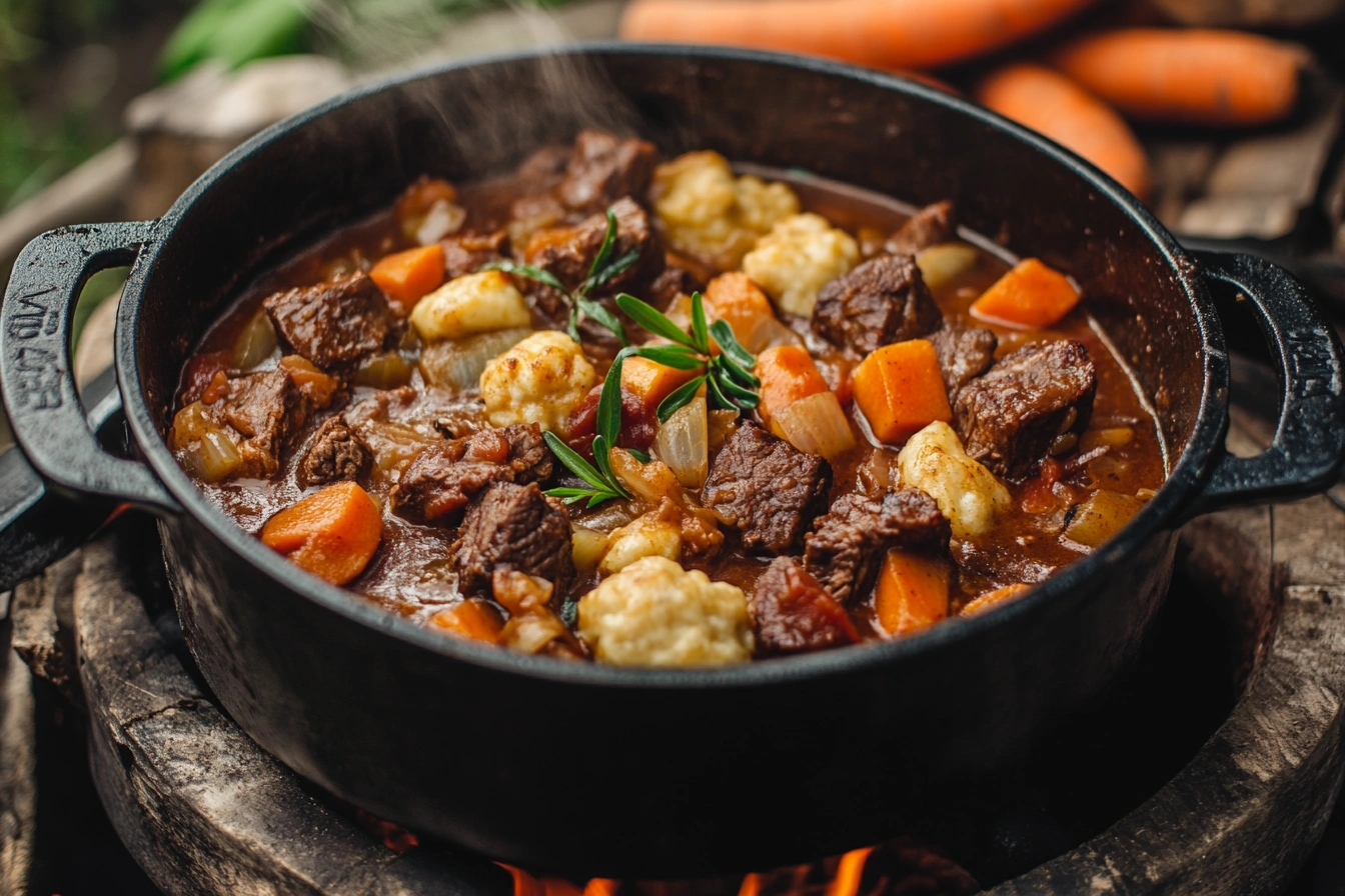 Beef Stew with Dumplings Recipe, a classic dish.