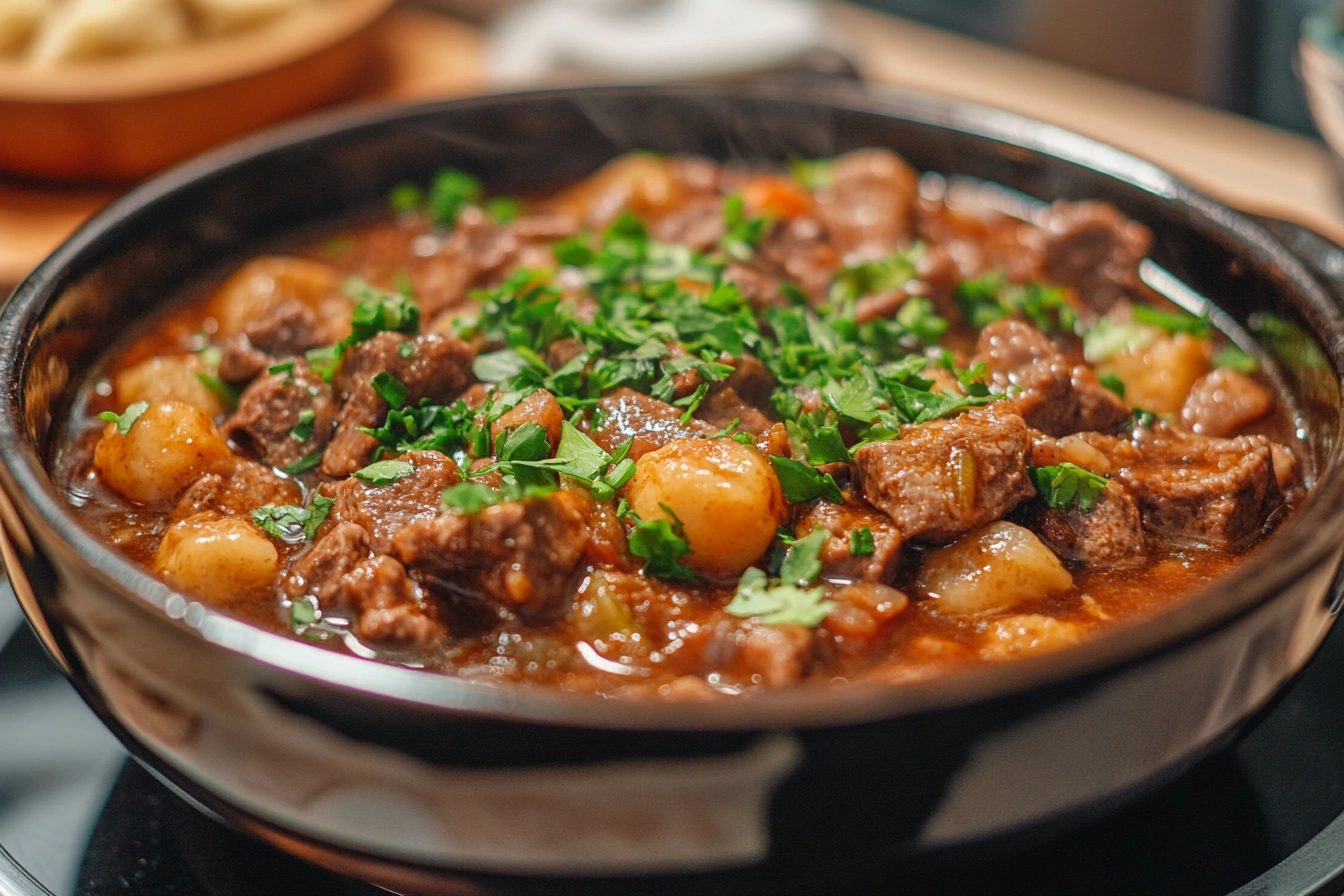 What can I add to beef stew to boost flavor?