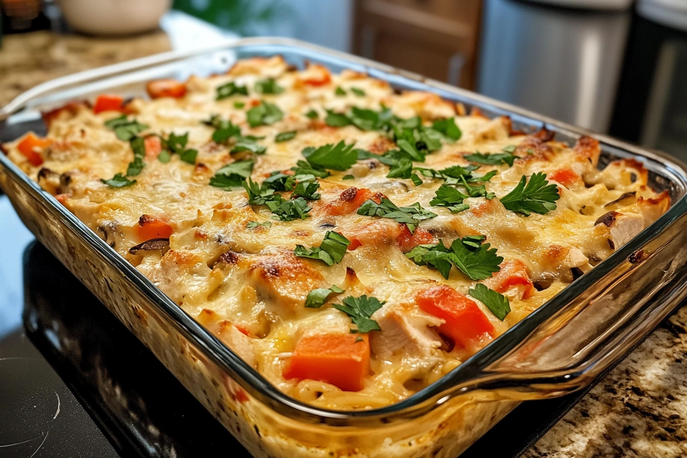 What ethnicity is tetrazzini baked and served on a plate